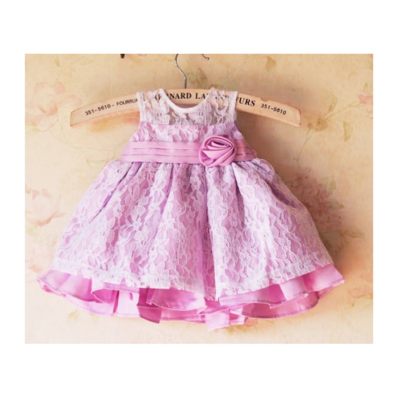 Robe De Cérémonie Demoiselle Dhonneur Petite Fille Rose 1m 4 Ans